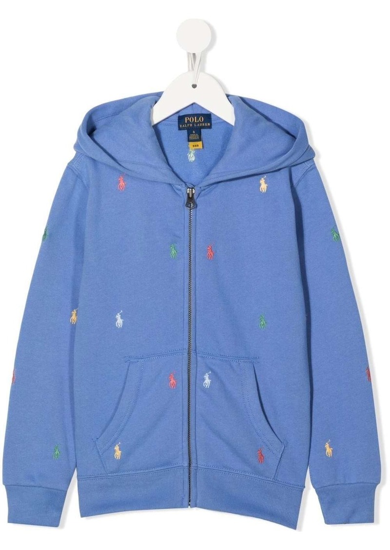 Ralph Lauren logo-embroidered zipped hoodie