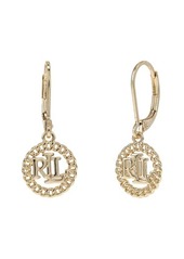 Ralph Lauren Logo Leverback Drop Earrings