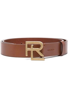Ralph Lauren logo-plaque leather belt