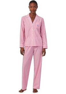 Ralph Lauren Long Sleeve Notch Collar PJ Set