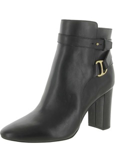 Ralph Lauren Madelyn Womens Leather Adjustable Ankle Boots
