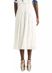 Ralph Lauren Malone Pleated Satin Skirt