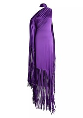 Ralph Lauren Marlee Fringed Silk Halterneck Dress