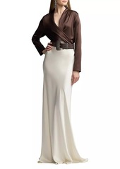 Ralph Lauren Masina Satin Maxi Skirt