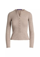 Ralph Lauren Melange Wool Henley Shirt