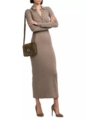 Ralph Lauren Melange Wool Polo Midi-Dress