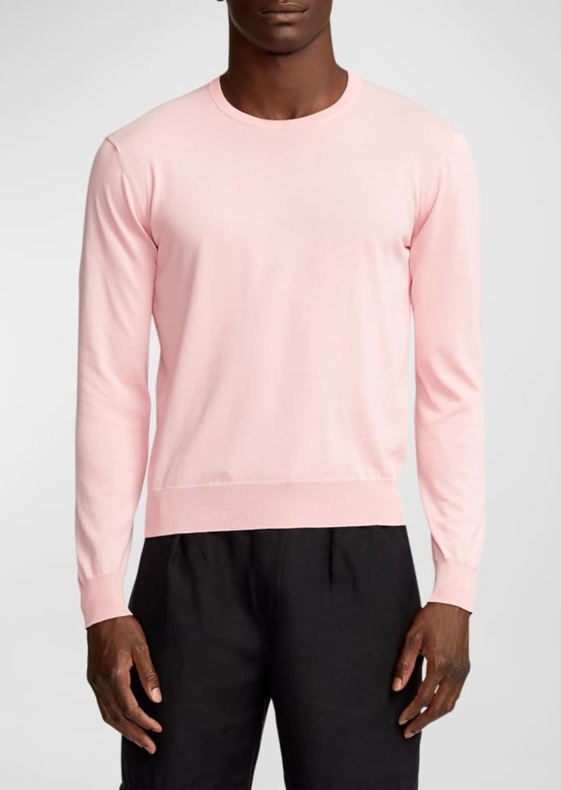 Ralph Lauren Men's Fine-Gauge Cotton Sweater