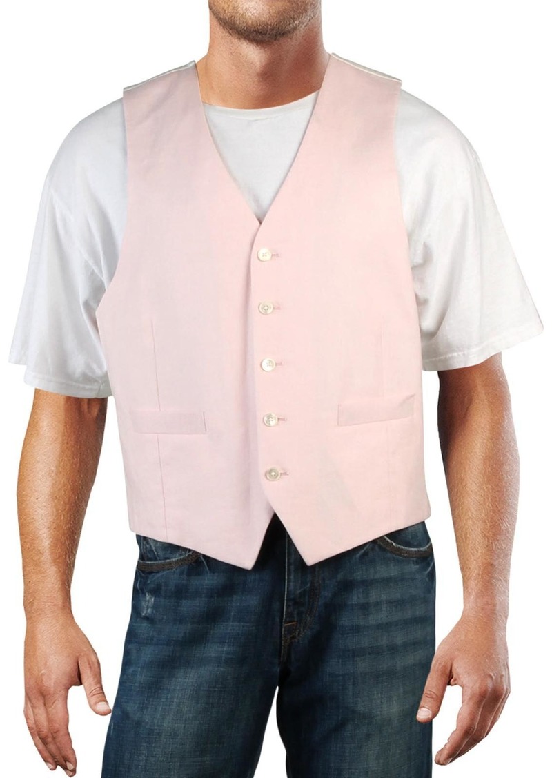 Ralph Lauren Mens Linen 5-Button Vest