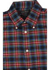 Ralph Lauren Mens Plaid Regular Fit Button-Down Shirt