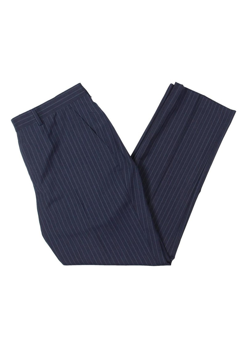 Ralph Lauren Mens Wool Striped Dress Pants