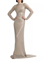 Ralph Lauren Metallic Knit Gown