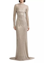 Ralph Lauren Metallic Knit Gown