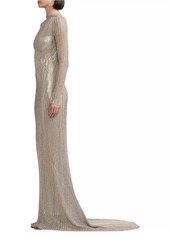 Ralph Lauren Metallic Knit Gown