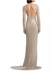 Ralph Lauren Metallic Knit Gown