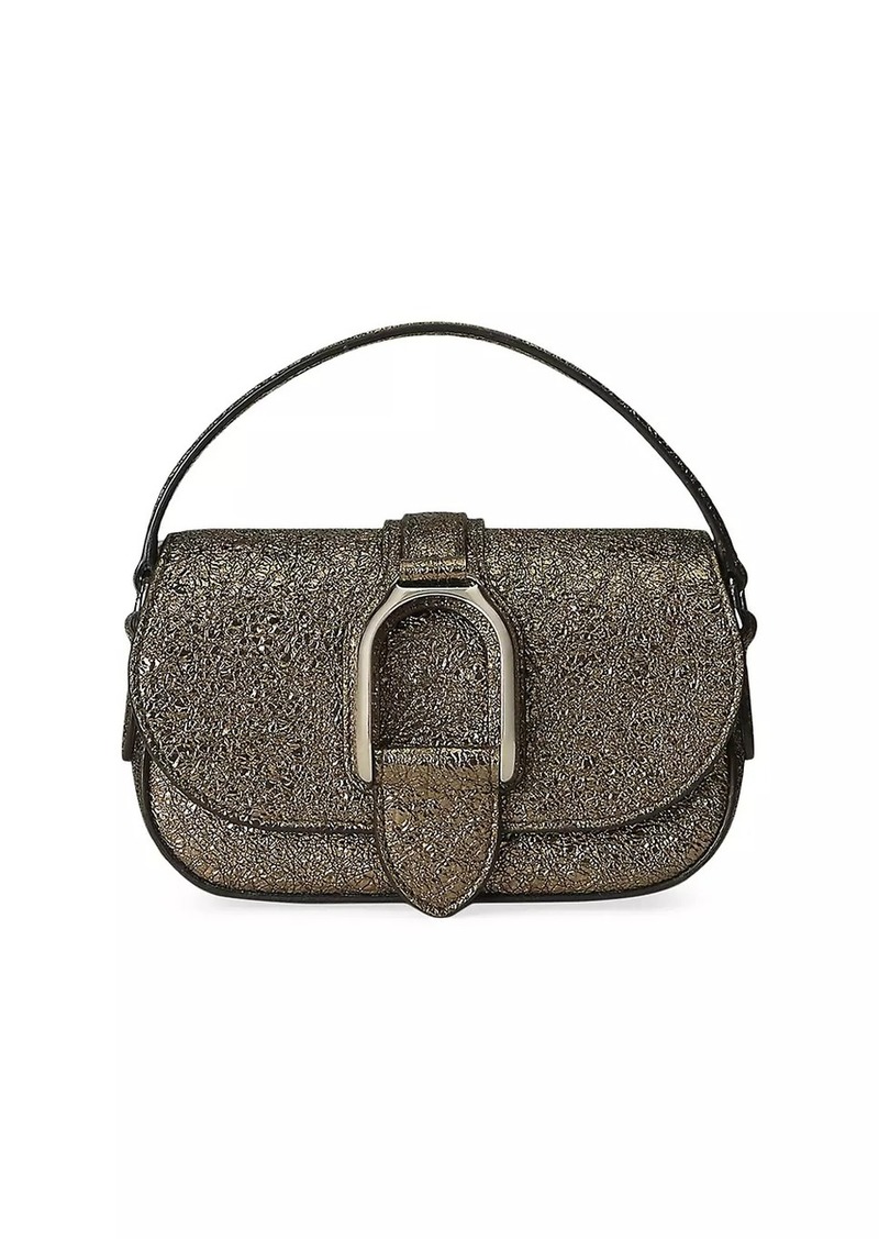 Ralph Lauren Metallic Leather Top Handle Bag