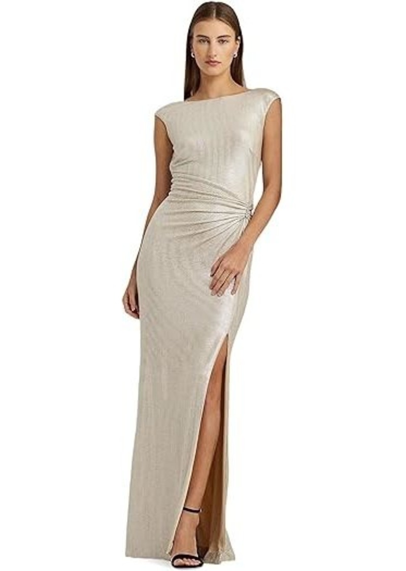 Ralph Lauren Metallic Sleeveless Gown