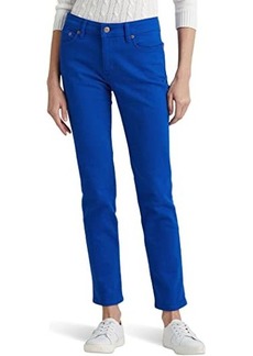 Ralph Lauren Mid-Rise Straight Ankle Jeans in Blue Saturn Wash