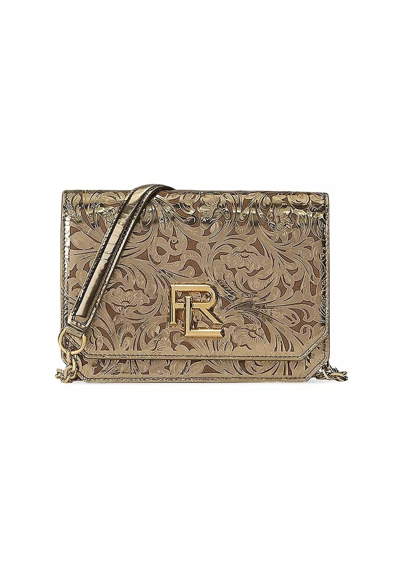 Ralph Lauren Mini Metallic Leather Crossbody Wallet