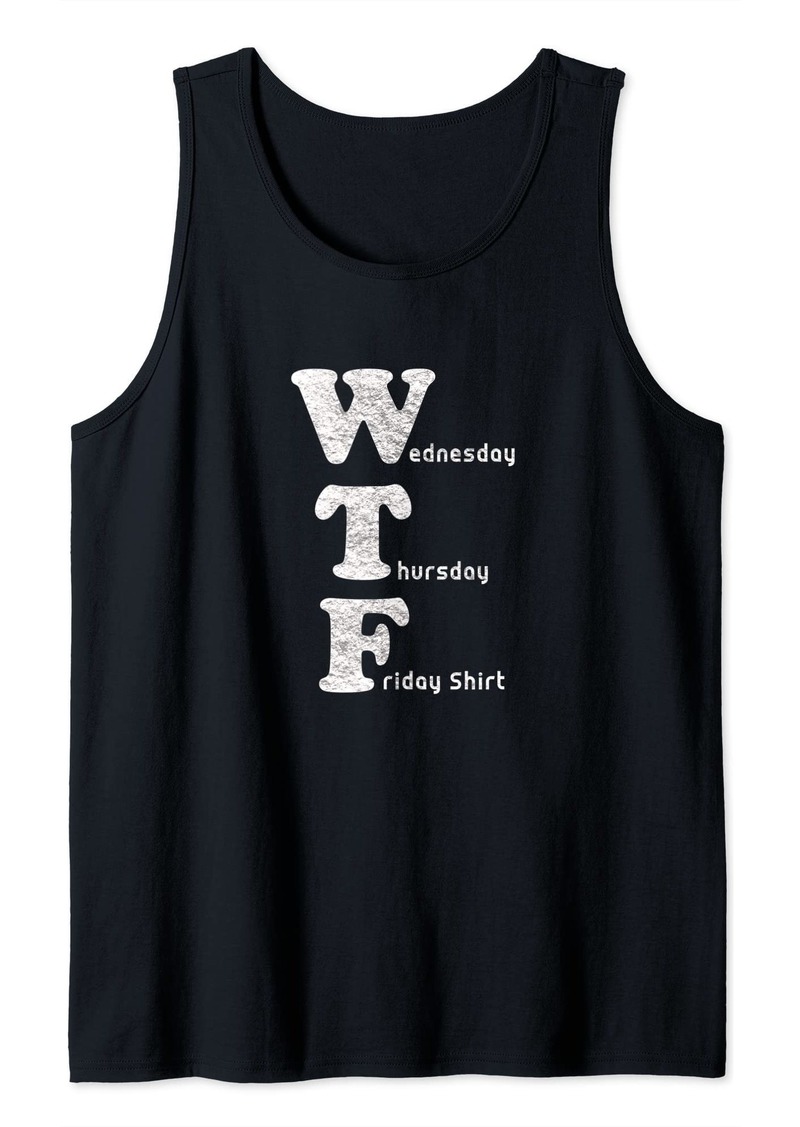 Ralph Lauren My Wednesday Thursday and Friday White Text Design Tank Top
