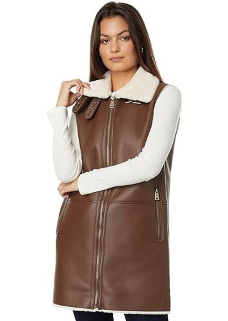 Ralph Lauren Nappa Faux Shearling Vest