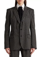Ralph Lauren Odera Embellished Striped Jacket