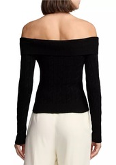 Ralph Lauren Off-the-Shoulder Cashmere Top