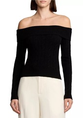 Ralph Lauren Off-the-Shoulder Cashmere Top