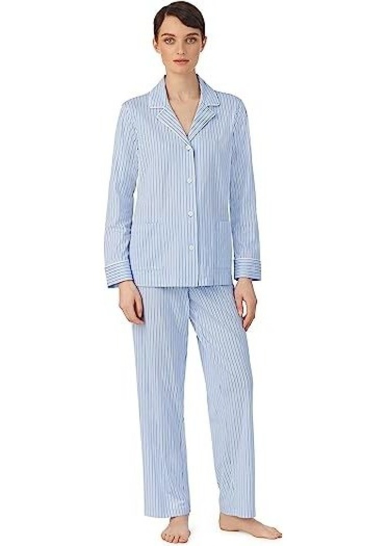Ralph Lauren Organic Cotton Long Sleeve Notch Collar PJ Set