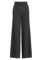 Ralph Lauren Palazzo Cable-Knit Cashmere Pants
