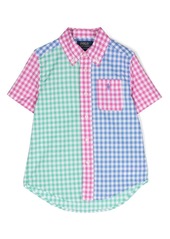 Ralph Lauren panalled gingham-print shirt