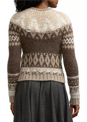 Ralph Lauren Patterned Cashmere & Wool-Blend Sweater