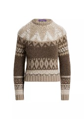 Ralph Lauren Patterned Cashmere & Wool-Blend Sweater