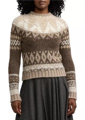 Ralph Lauren Patterned Cashmere & Wool-Blend Sweater