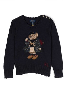 Ralph Lauren patterned-intarsia cotton sweatshirt