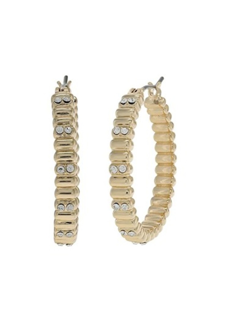 Ralph Lauren Pave Hoop Earrings