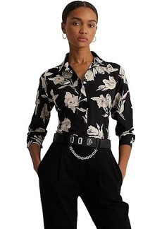 Ralph Lauren Classic Fit Floral Crepe de Chine Shirt