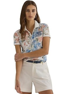 Ralph Lauren Petite Floral Piqué Polo Shirt