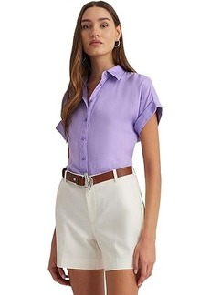Ralph Lauren Petite Linen Short-Sleeve Shirt