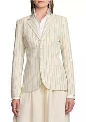 Ralph Lauren Skye Pinstriped Cotton & Linen Blazer