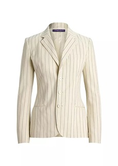 Ralph Lauren Pinstripe Cotton & Linen Blazer