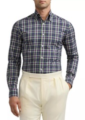 Ralph Lauren Plaid Cotton Poplin Long-Sleeve Shirt