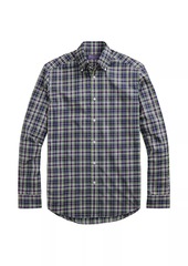 Ralph Lauren Plaid Cotton Poplin Long-Sleeve Shirt