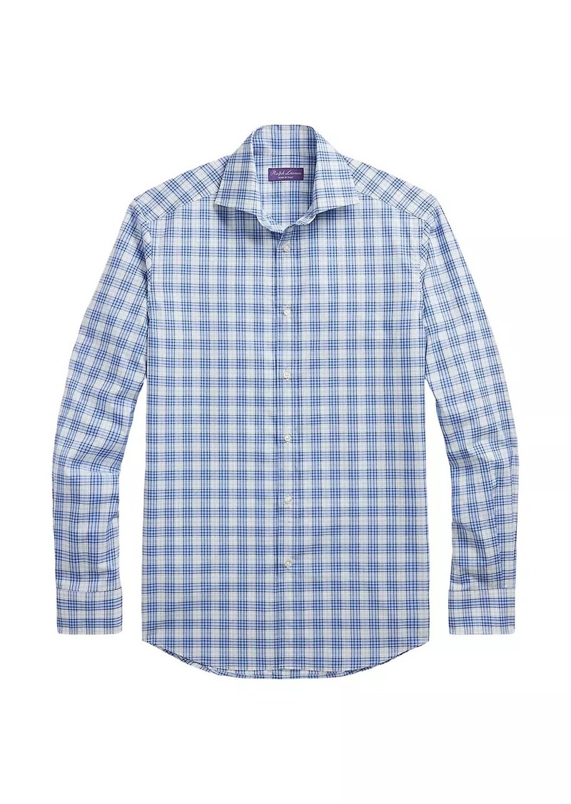 Ralph Lauren Plaid Two-Ply Cotton Poplin Shirt