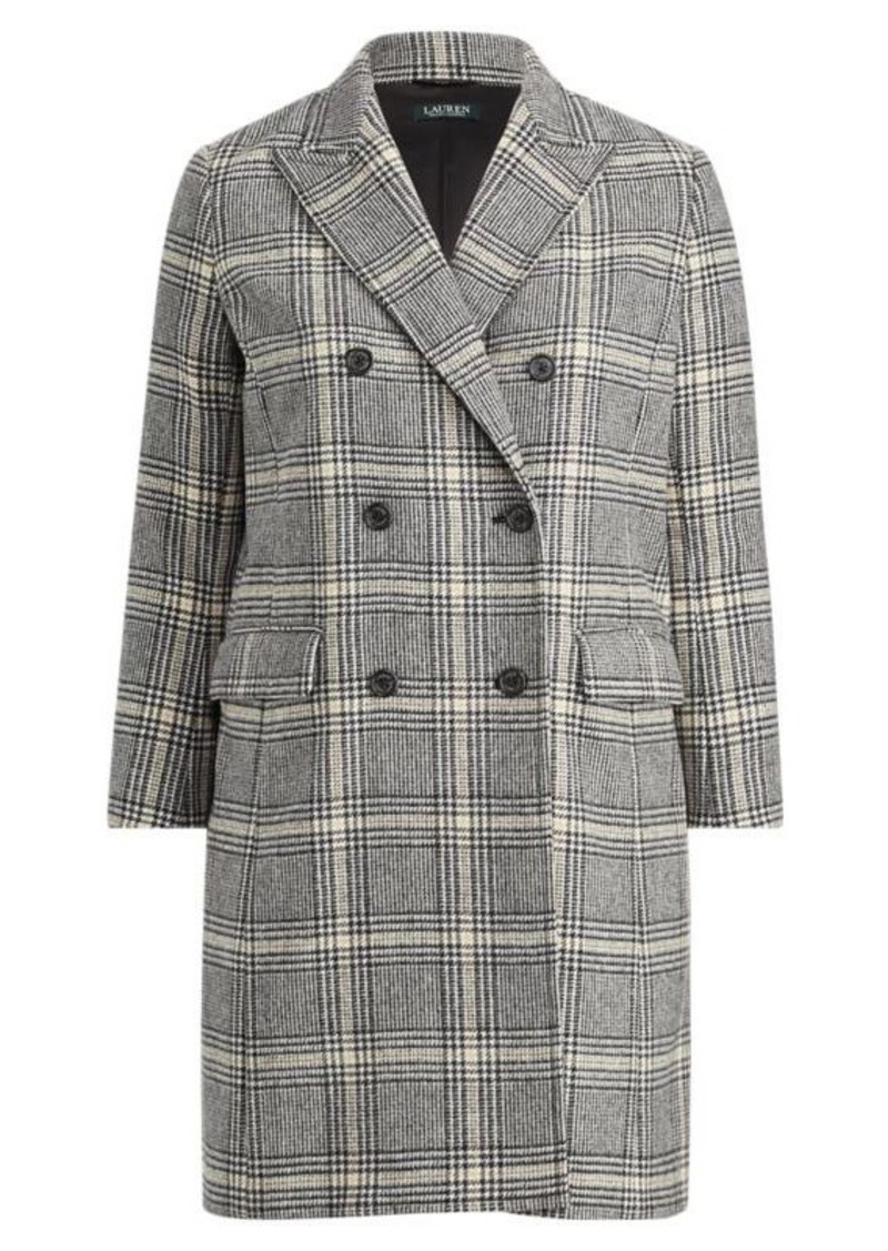 Ralph Lauren Plaid Wool-Blend Trench Coat | Outerwear