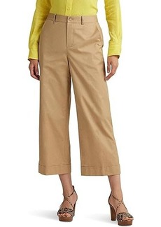 Ralph Lauren Pleated Cotton Twill Cropped Pants