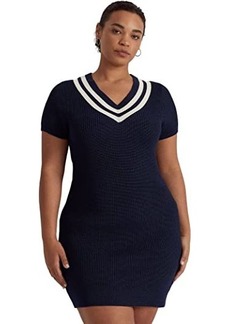 Ralph Lauren Plus Size Cotton-Blend Cricket Sweaterdress
