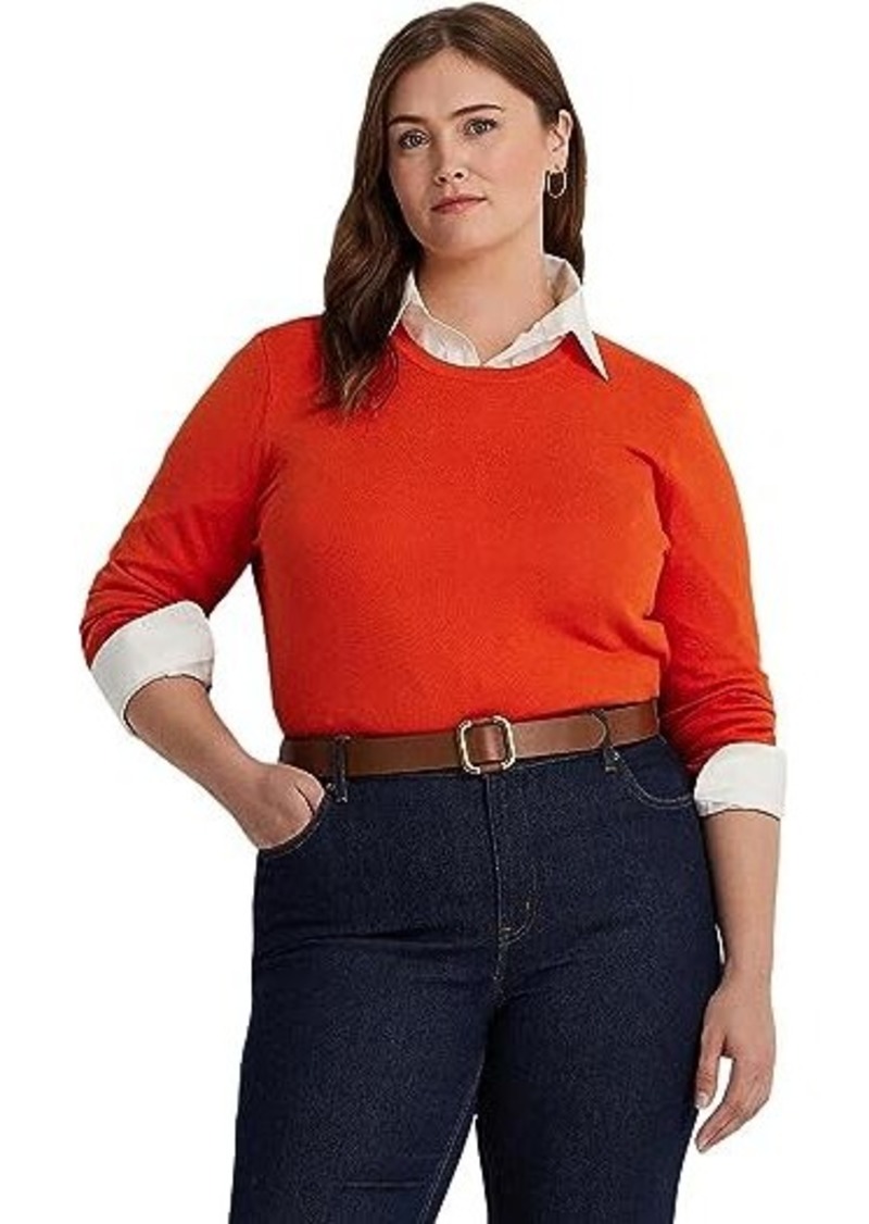 Ralph Lauren Plus-Size Cotton-Blend Sweater