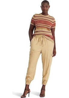 Ralph Lauren Plus Size Fair Isle & Striped Short Sleeve Sweater