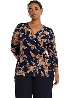 Ralph Lauren Plus-Size Floral Stretch Jersey Top