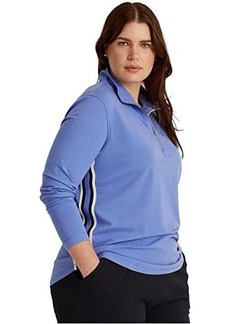 Ralph Lauren Plus Size Jersey 1/4 Zip Pullover